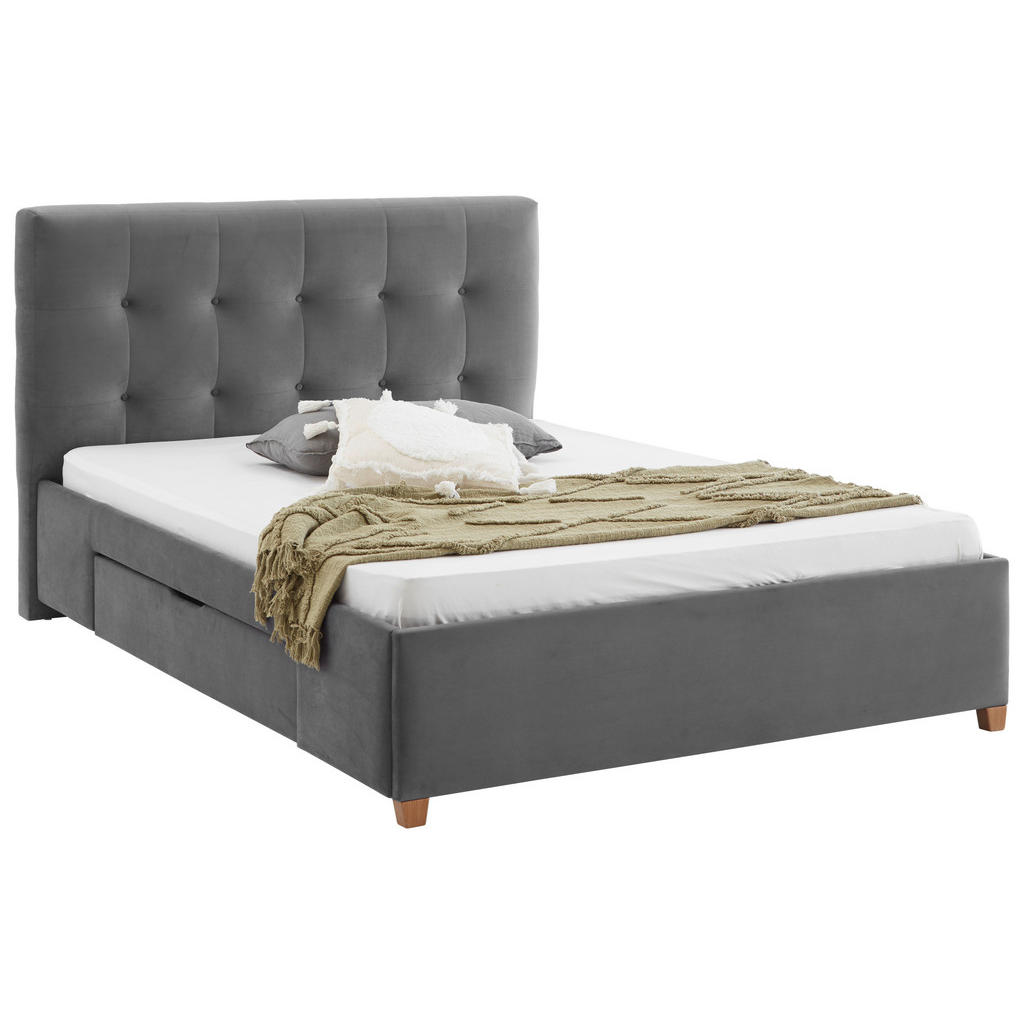 Carryhome ČALOUNĚNÁ POSTEL, 140/200 cm šedá