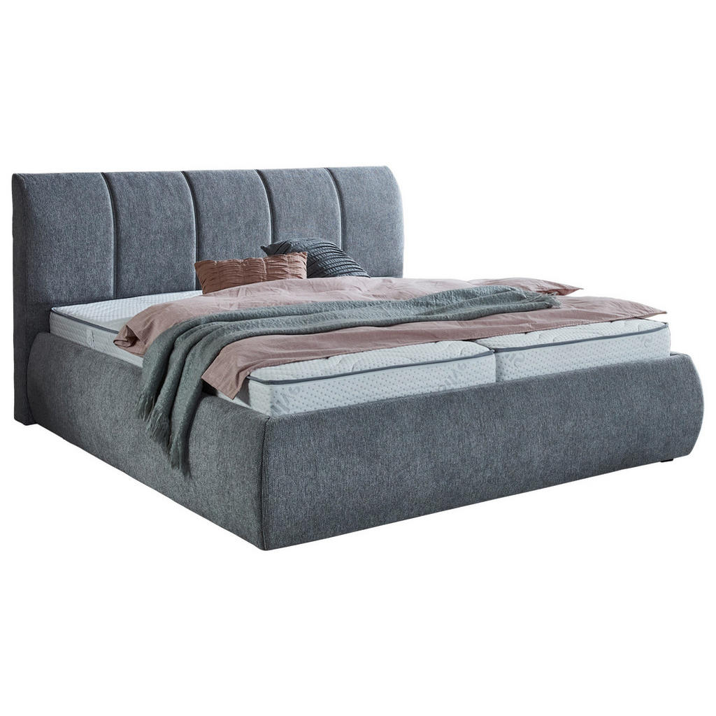 Carryhome ČALOUNĚNÁ POSTEL, 180/200 cm, barvy stříbra