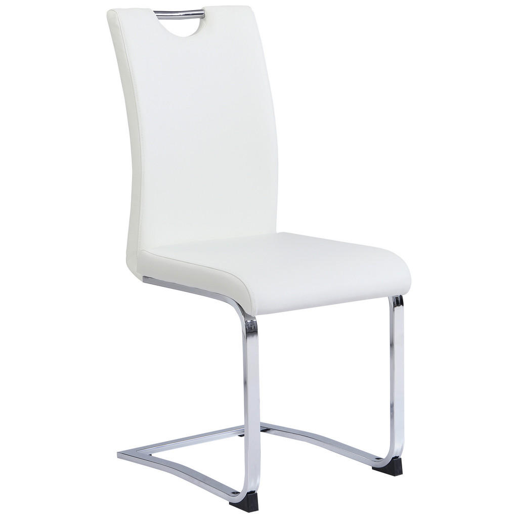 Carryhome HOUPACÍ ŽIDLE, bílá, barvy chromu 1