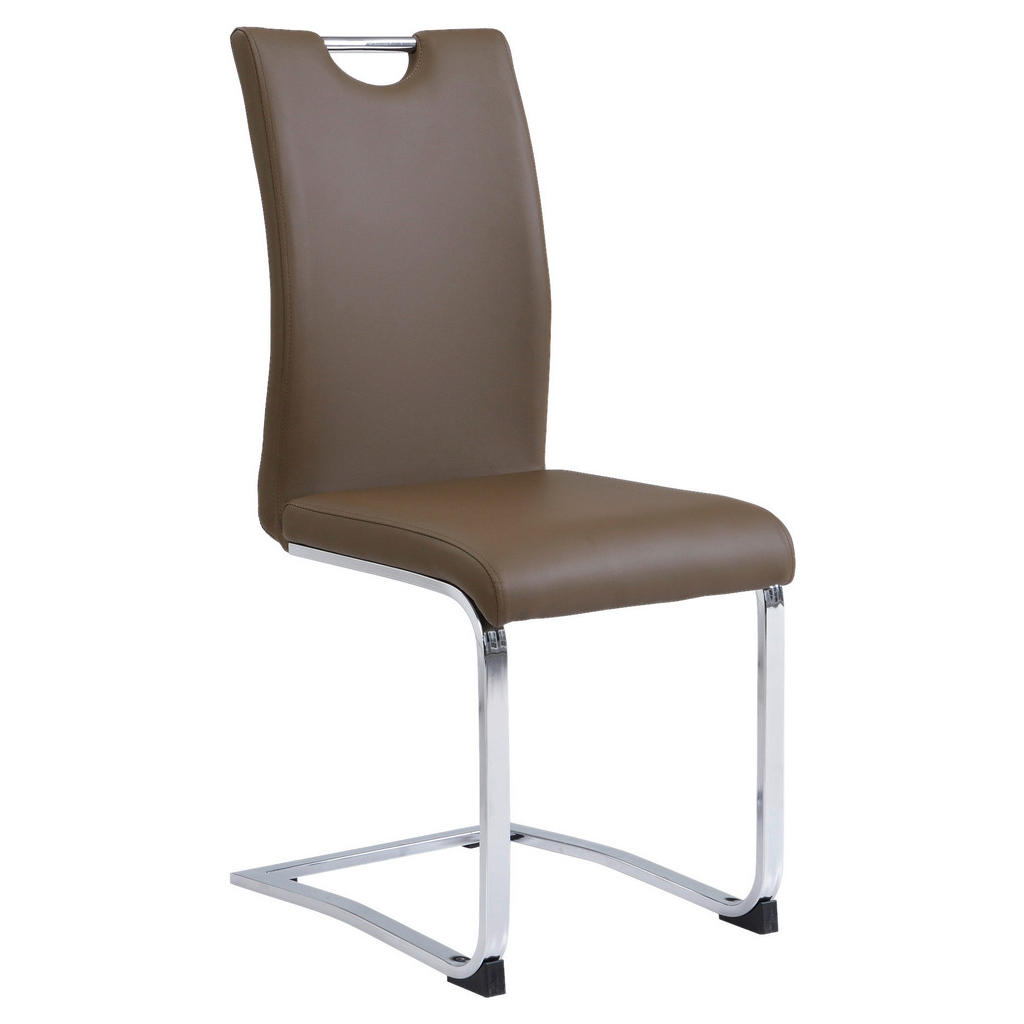 Carryhome HOUPACÍ ŽIDLE, hnědá, barvy chromu