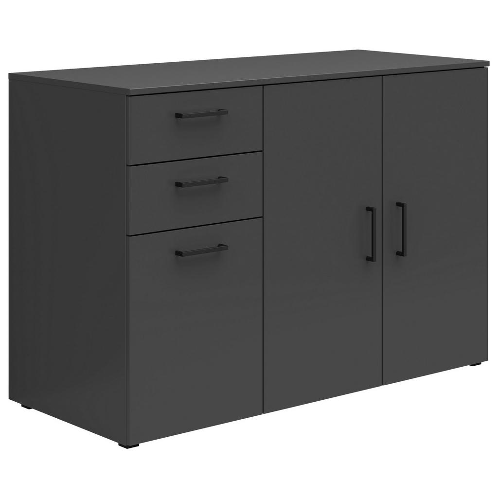 Carryhome KOMODA, barvy grafitu, 120/83/52 cm