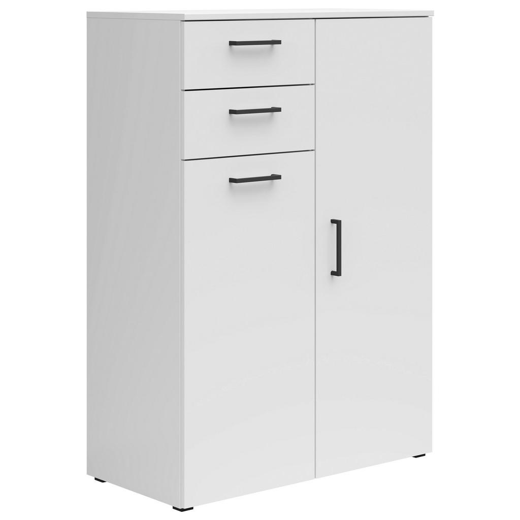 Carryhome KOMODA, bílá, 80/115/40 cm