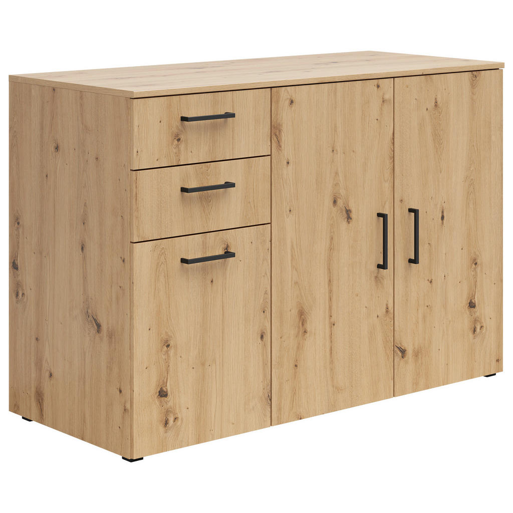 Carryhome KOMODA, dub artisan, 120/83/52 cm