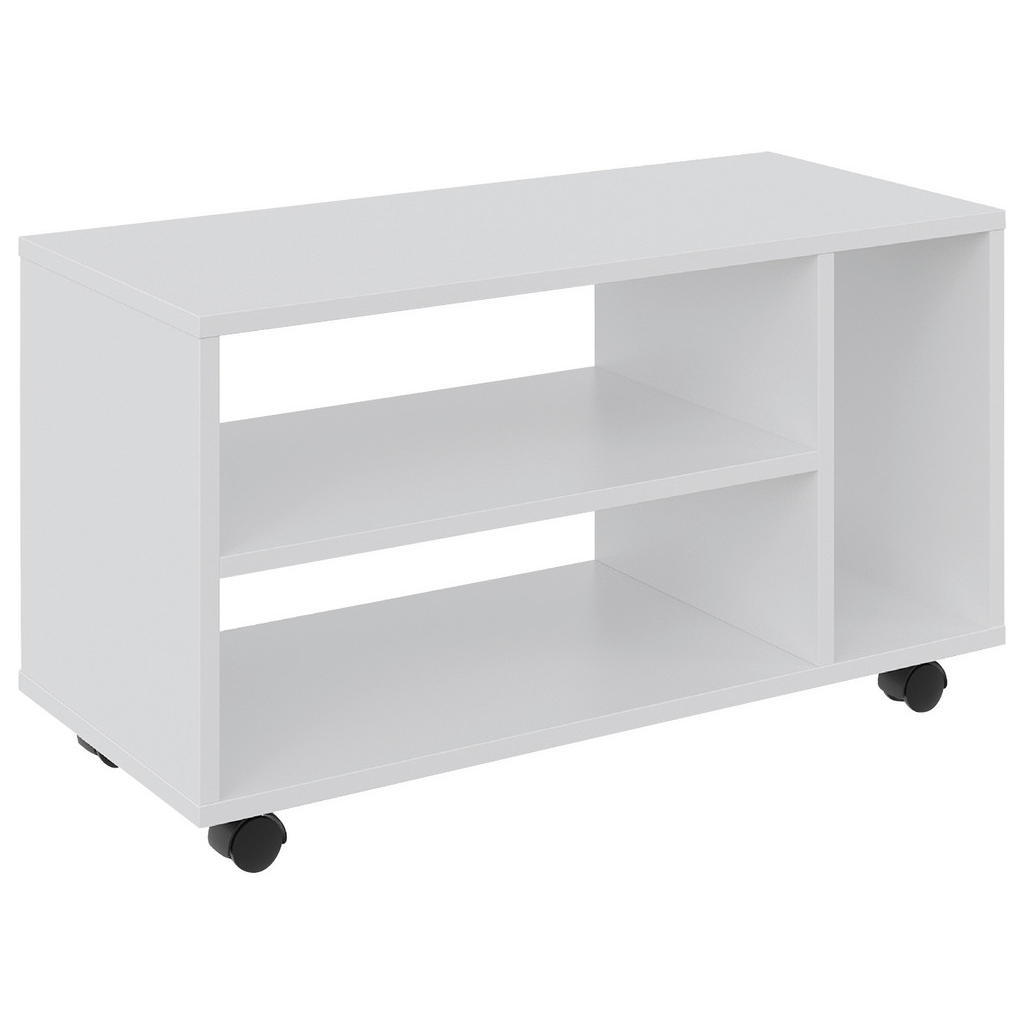 Carryhome KOMODA POD TELEVIZI, bílá, 73,5/42/33,5 cm