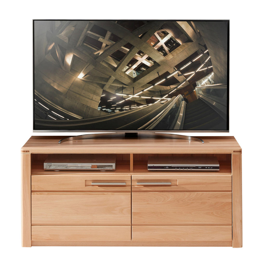 Carryhome KOMODA POD TELEVIZI, jádrový buk, jádrový buk, 131/58/45 cm