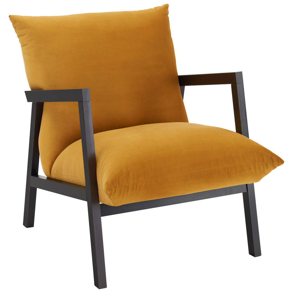 Carryhome KŘESLO, textil, žlutá