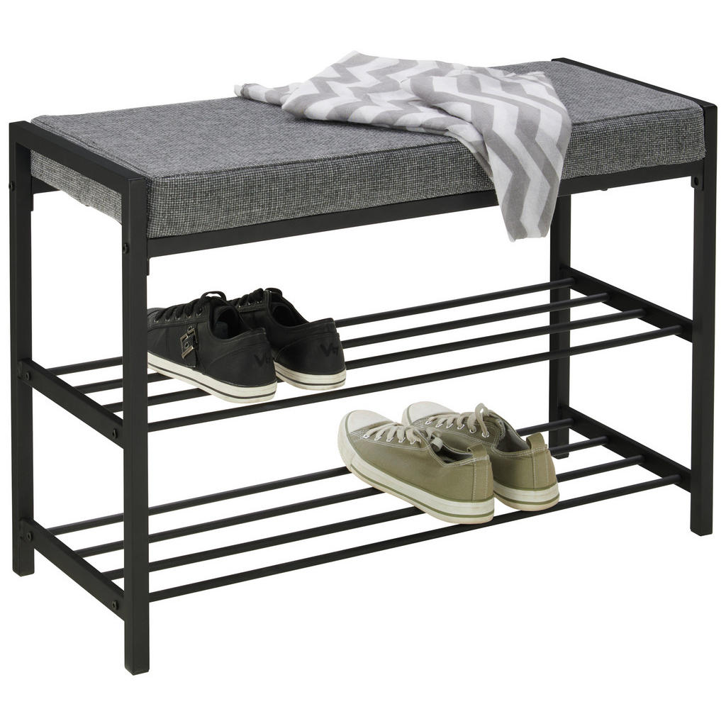 Carryhome LAVICE S BOTNÍKEM, černá, tmavě šedá, 80/52/30 cm