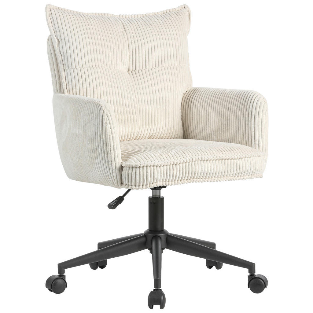 Carryhome OTOČNÁ ŽIDLE, manšestr, krémová, černá 1