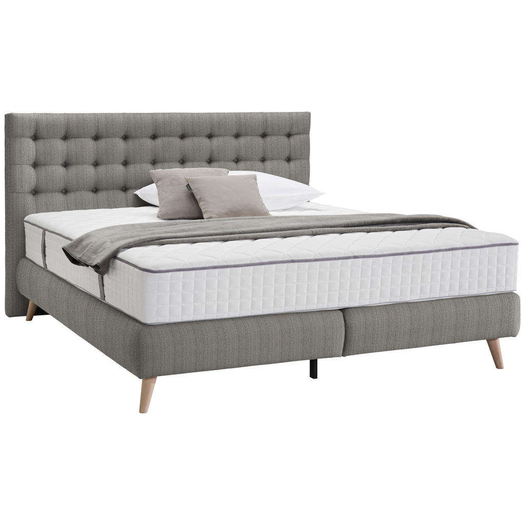Carryhome POSTEL BOXSPRING, 120/200 cm, světle šedá 1