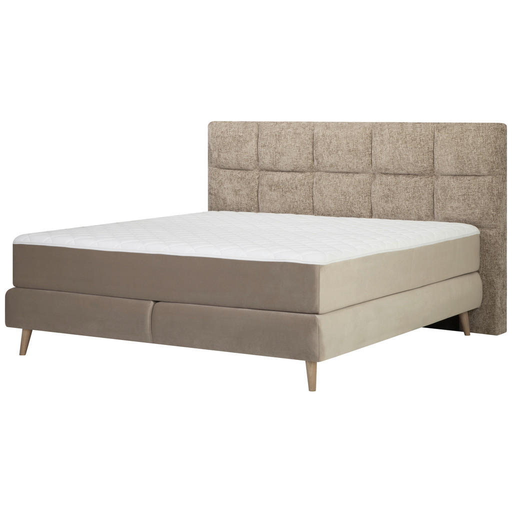 Carryhome POSTEL BOXSPRING, 180/200 cm, světle růžová, béžová