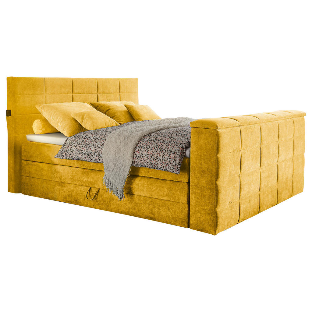 Carryhome POSTEL BOXSPRING, 180/200 cm, žlutá 1