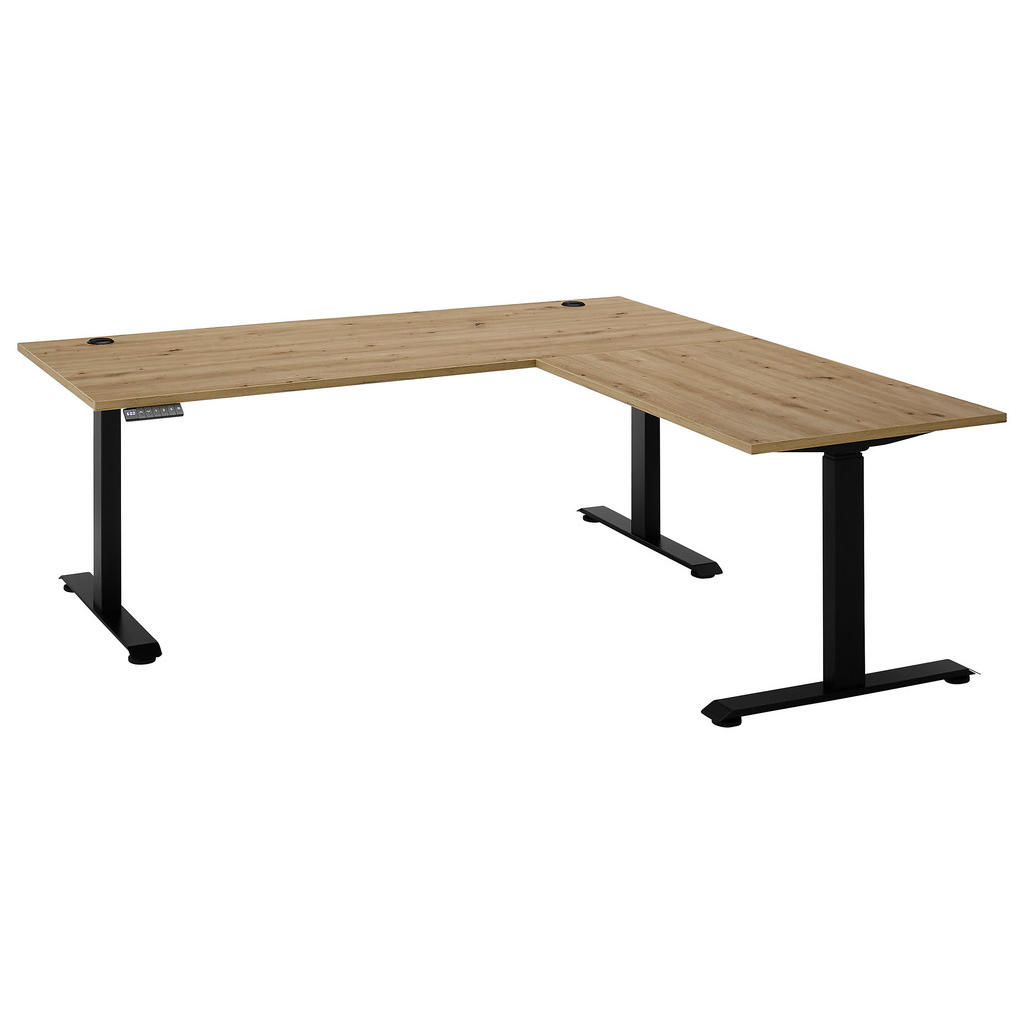 Carryhome ROHOVÝ PSACÍ STŮL, dub artisan, 100/180/74-127 cm