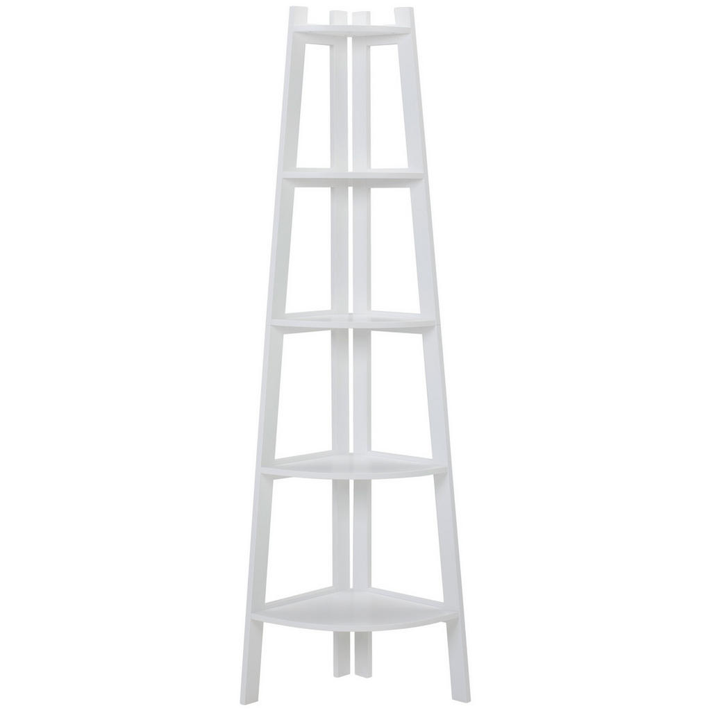 Carryhome ROHOVÝ REGÁL, bílá, 40/180/40 cm