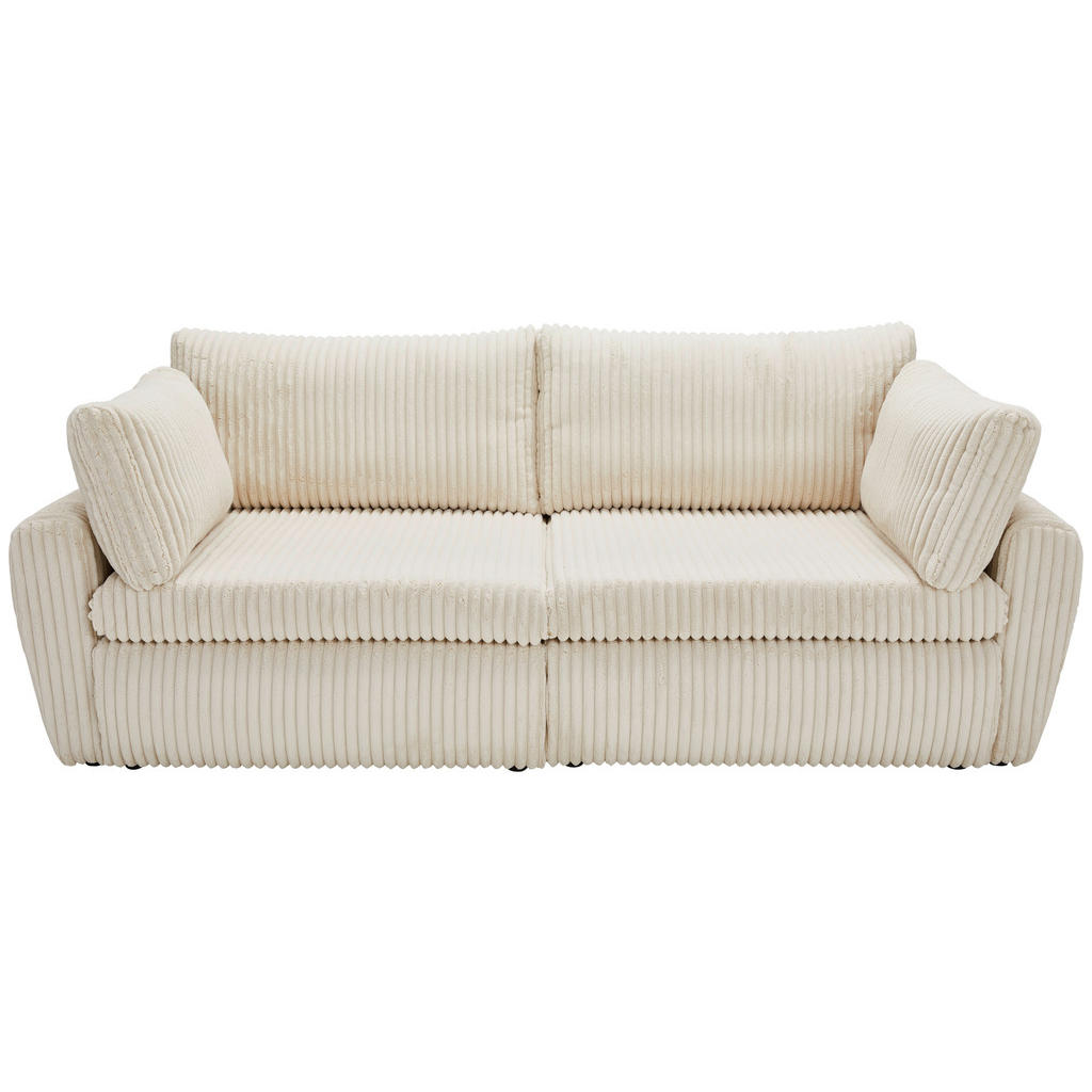 Carryhome ROZKLÁDACÍ POHOVKA, textil, krémová 1