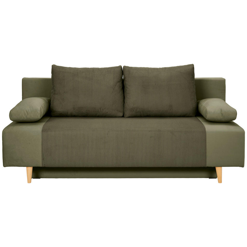 Carryhome ROZKLÁDACÍ POHOVKA, textil, olivově zelená
