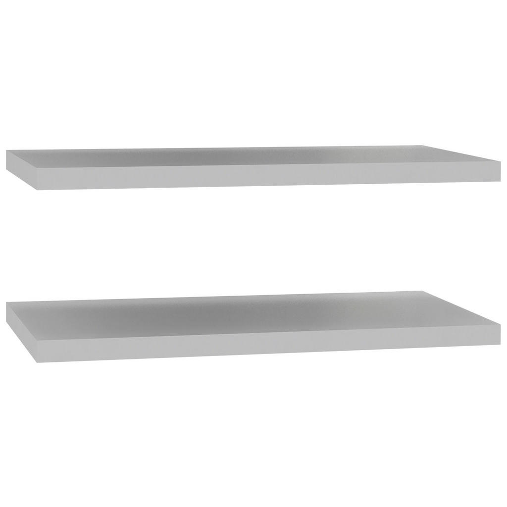 Carryhome SADA VKLÁDACÍCH POLIC, šedá, 47,8/42/2,2 cm