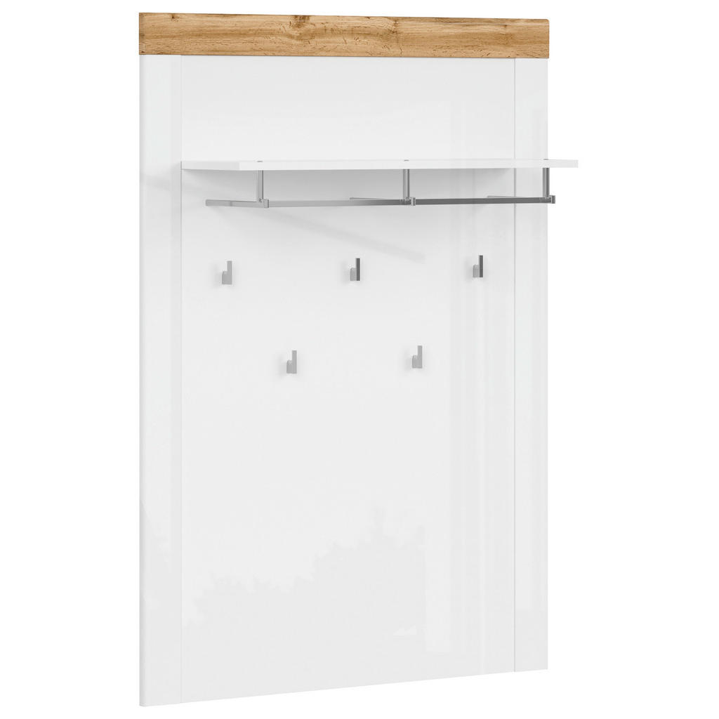 Carryhome ŠATNÍ PANEL, bílá, dub wotan, 92,5/132/24,5 cm