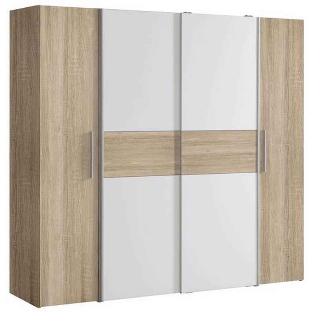 Carryhome ŠATNÍ SKŘÍŇ S OTOČNÝMI DVEŘMI, bílá, Sonoma dub, 200,1/190,5/61,6 cm