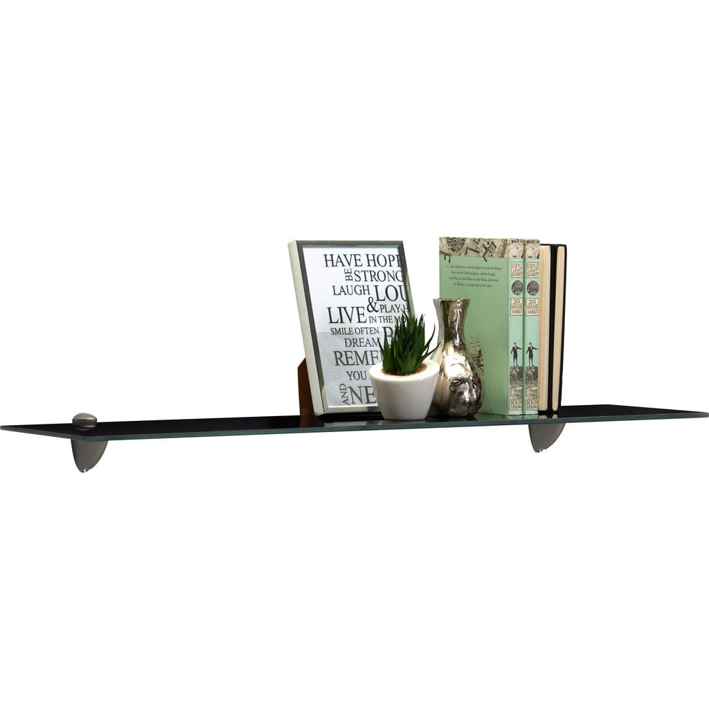 Carryhome SKLENĚNÁ ODKLÁDACÍ PLOCHA, černá, 78/0,6/18 cm