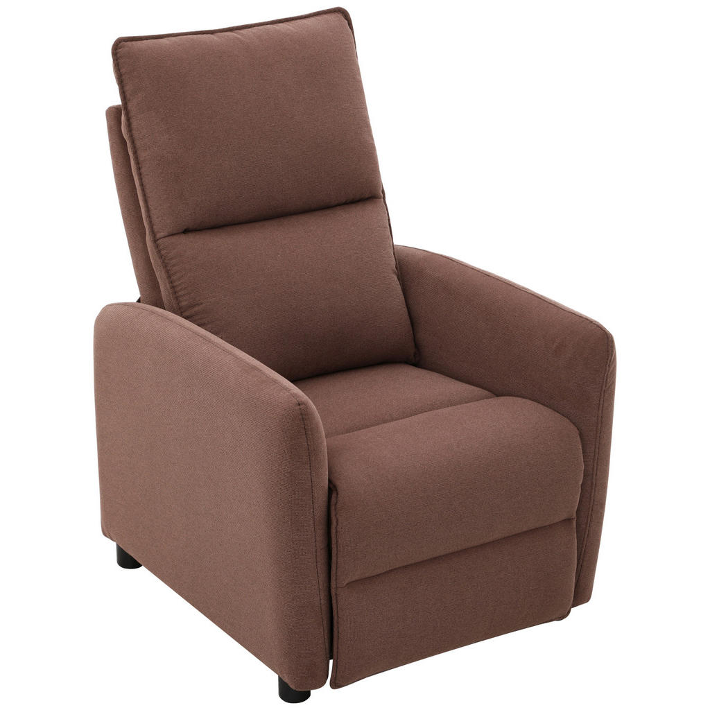 Carryhome TELEVIZNÍ KŘESLO, dřevo, kov, plast, textil, hnědá