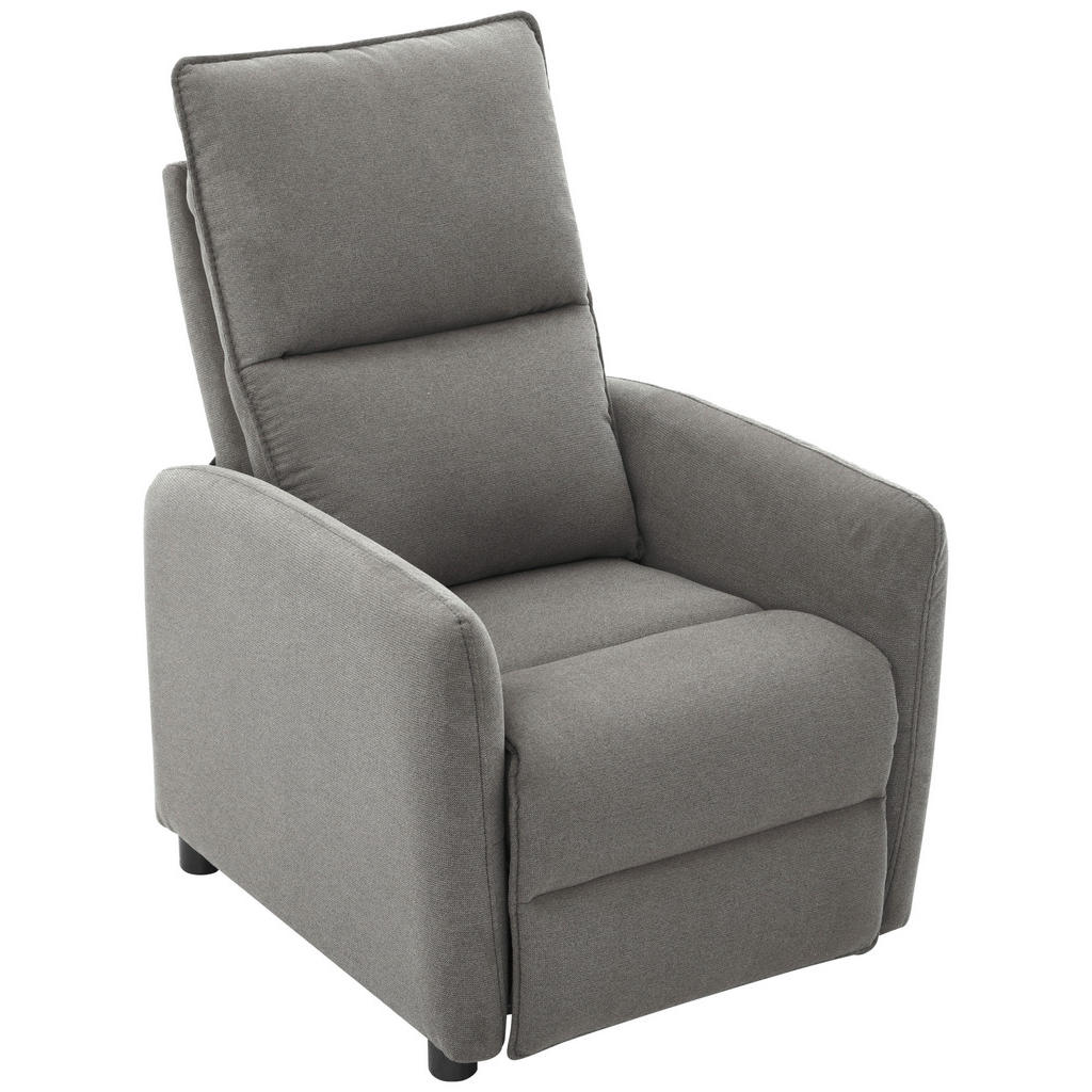 Carryhome TELEVIZNÍ KŘESLO, dřevo, kov, plast, textil, světle šedá