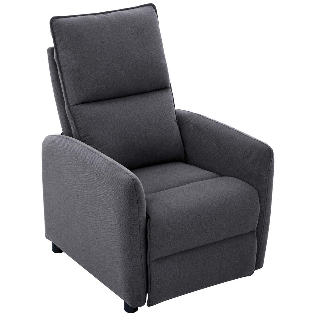 Carryhome TELEVIZNÍ KŘESLO, dřevo, kov, plast, textil, tmavě šedá