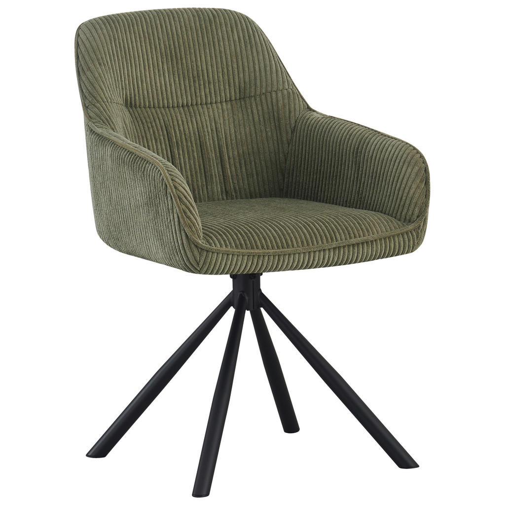 Carryhome ŽIDLE S PODRUČKAMI, železo, manšestr, zelená, černá