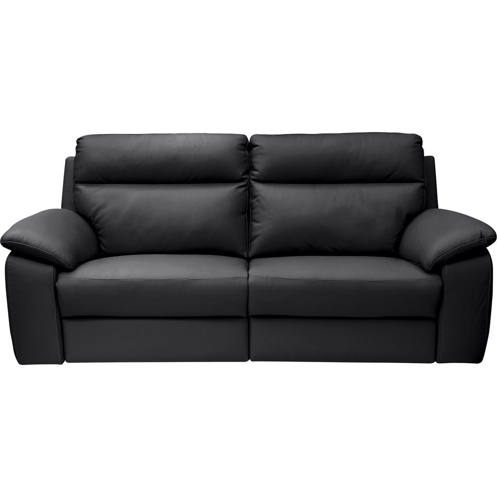 Celina Home TŘÍMÍSTNÁ POHOVKA, černá, pravá kůže