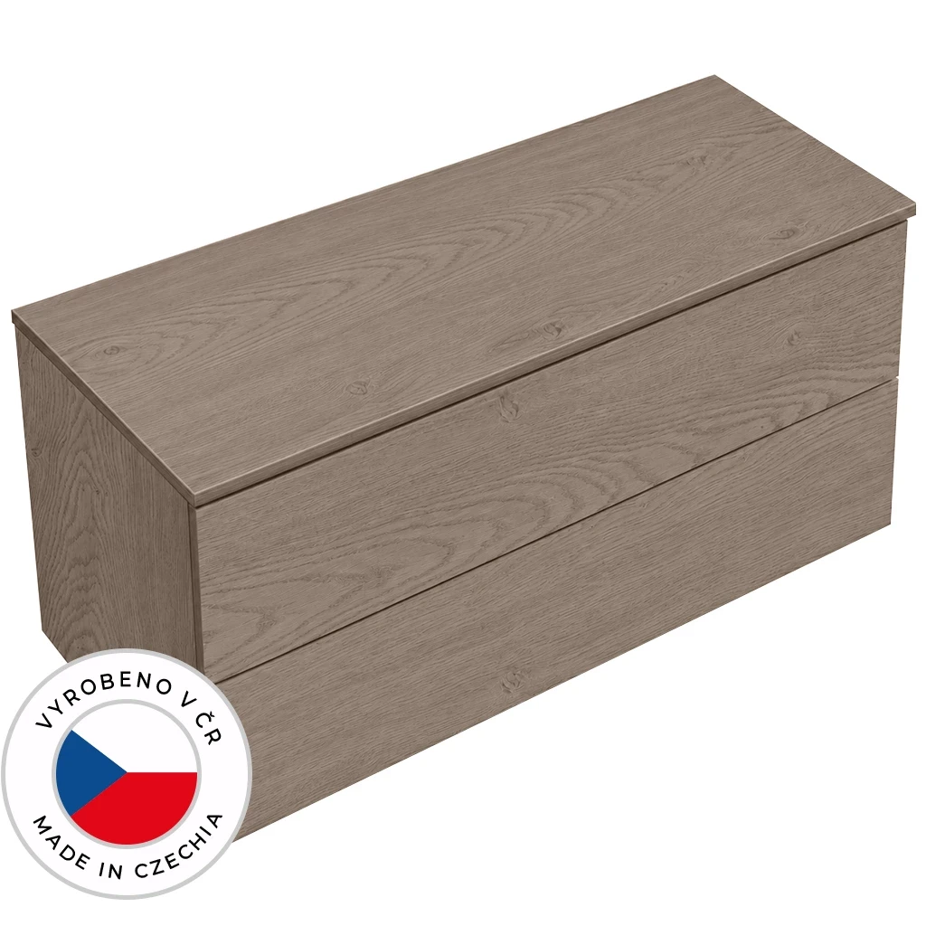 CERANO Koupelnová skříňka Adele dub Cannolo Cremona + deska pod umyvadlo Adele 18 mm 120,2x61,8x45,3  CER-089693