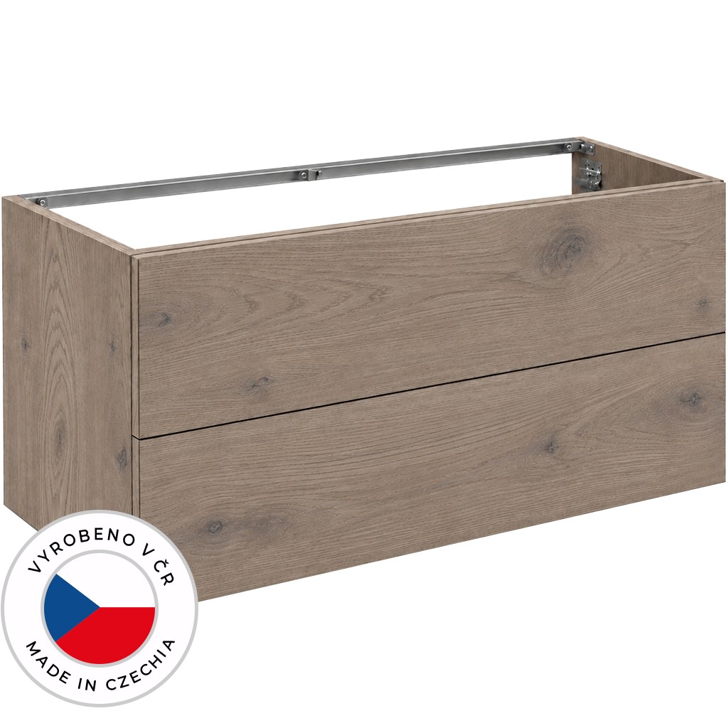 CERANO Koupelnová skříňka pod umyvadlo Adele TIP-ON otevírání dub Cannolo Cremona 120x60x44,8  CER-069095