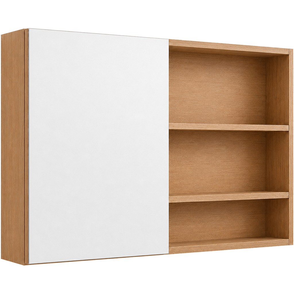CERANO Koupelnová zrcadlová skříňka Orea dub medový 120x65x15 CER-661939