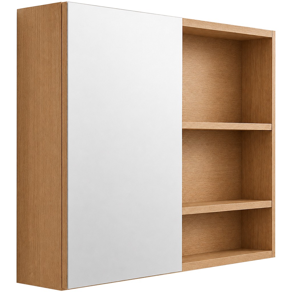CERANO Koupelnová zrcadlová skříňka Orea dub medový 60x65x15  CER-661930