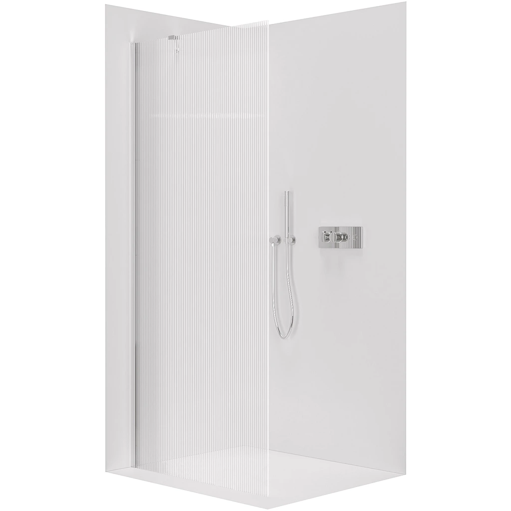 CERANO Sprchová zástěna Walk-in Onyx Y L/P 8 mm chrom, rýhované sklo 60x200 CER-8050BD1256