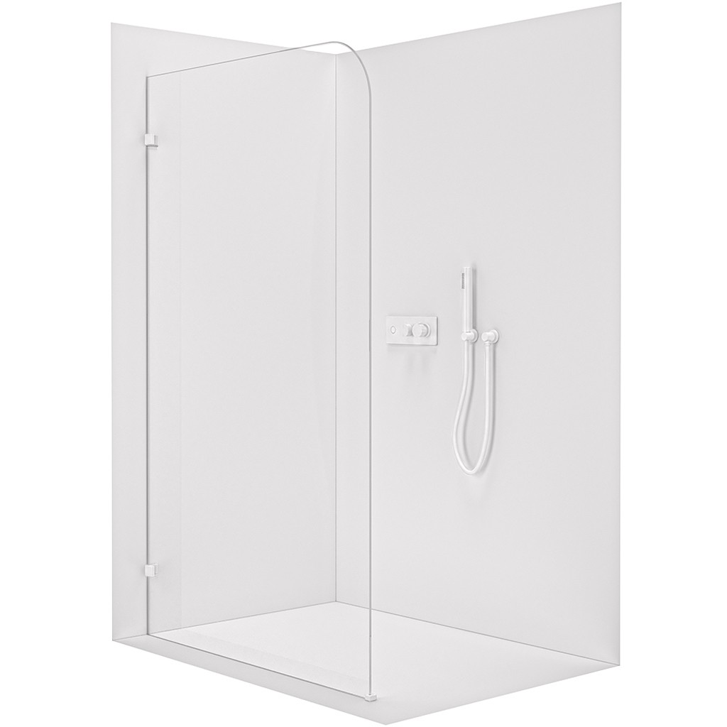 CERANO Sprchová zástěna Walk-in Orbis L/P 8 mm bílá matná, transparentní sklo 70x200 CER-682378