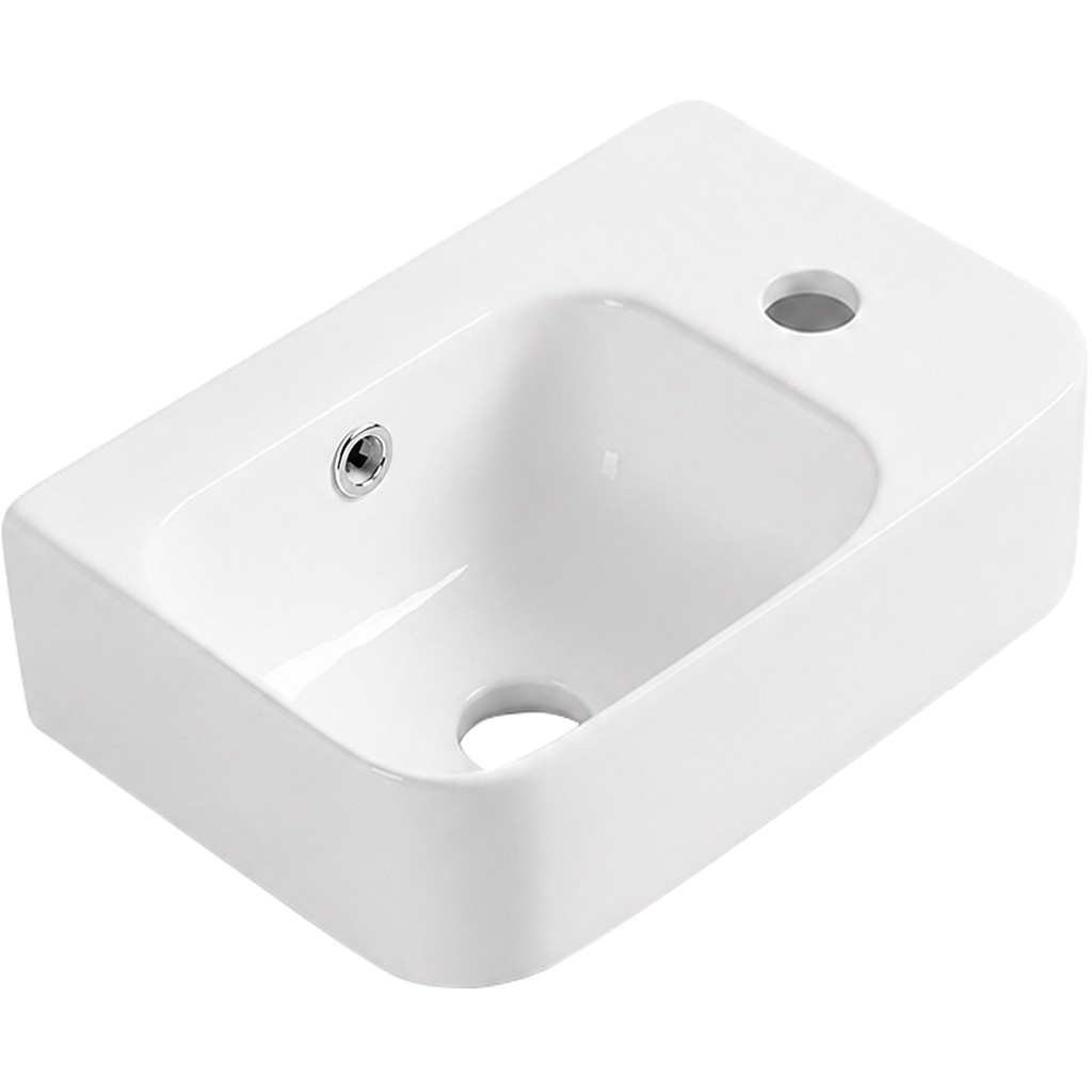 CERANO Umývátko keramické  Pulo závěsné pravé bílá lesklá 37x25  CER-680374