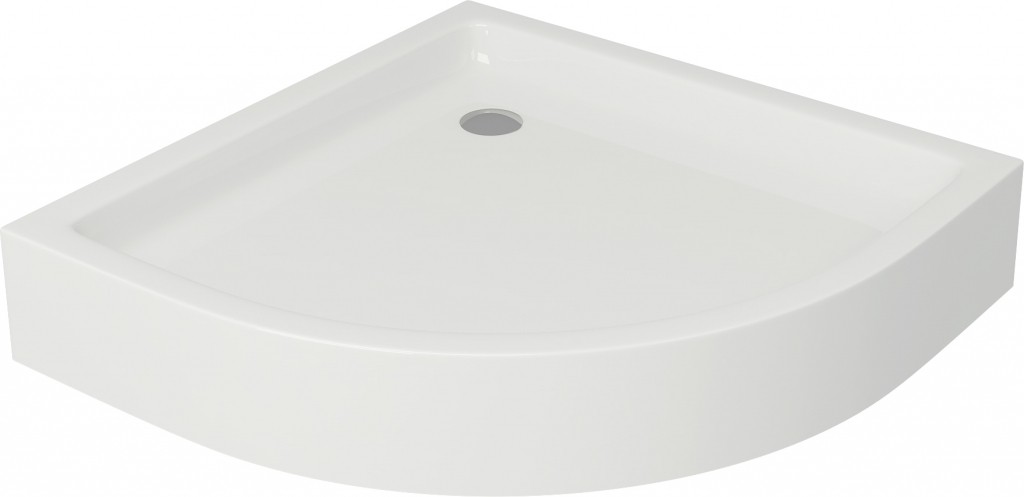 CERSANIT Sprchová vanička TAKO 80x16, čtvrtkruh, BUILT-IN-PANEL CW S204-003