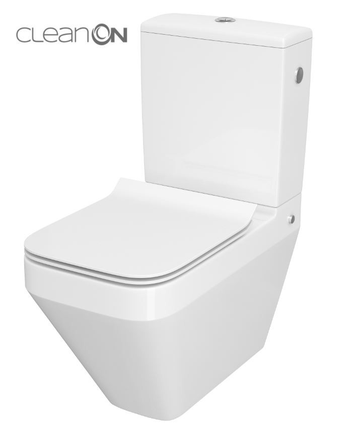 CERSANIT WC KOMBI CREA CLEANON 010/020 ČTVEREC, NÁDRŽKA 010 3/5, SEDÁTKO DUR SLIM WO LW ONE K114-022-B-SET