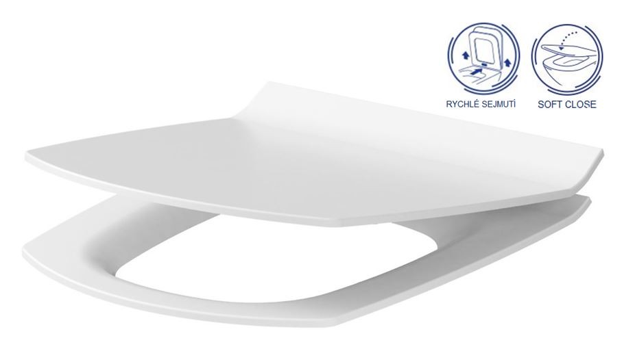CERSANIT WC sedátko CARINA SLIM DUROPLAST ANTIB.  SC ECO jedno tlačítko K98-0135