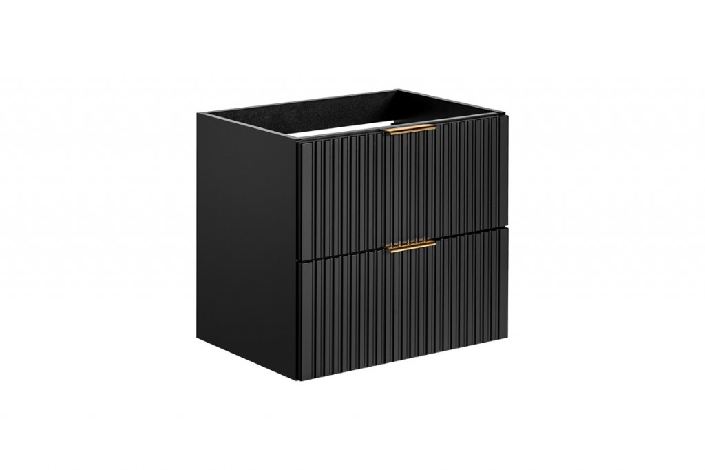 COMAD Skříňka pod umyvadlo 60cm 2 zásuvky ADEL BLACK 5907611654842