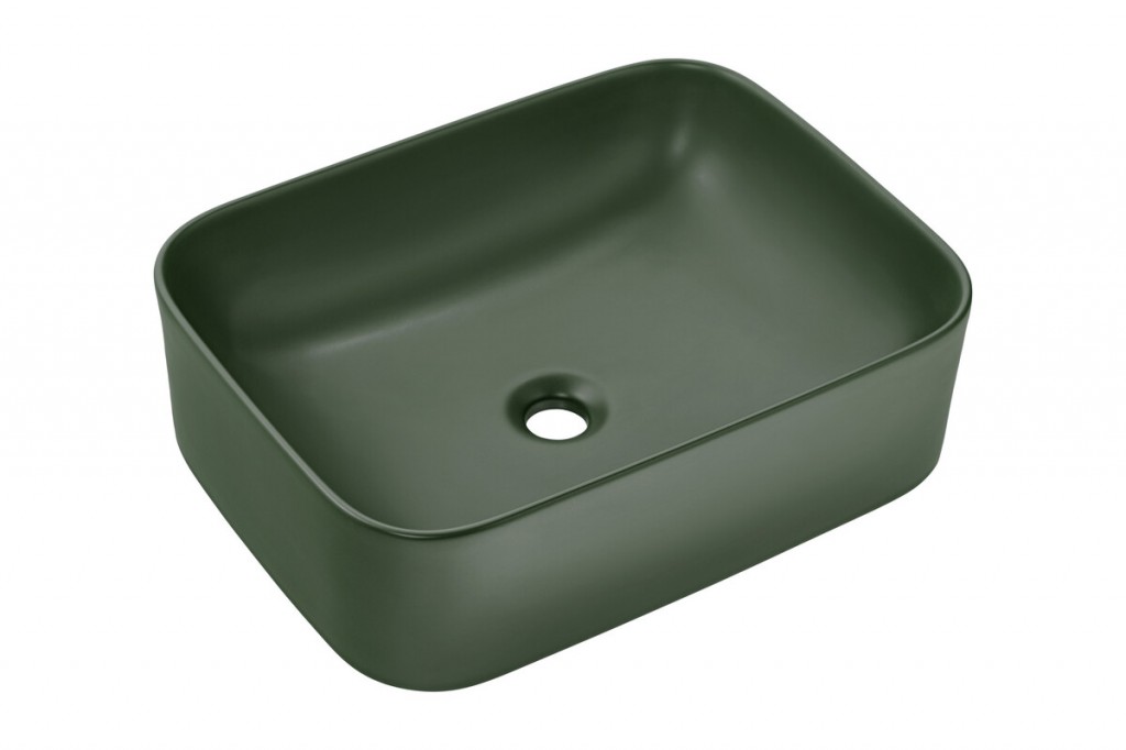 COMAD Umyvadlo na desku KAMA 50, zelená mat 5907611655252