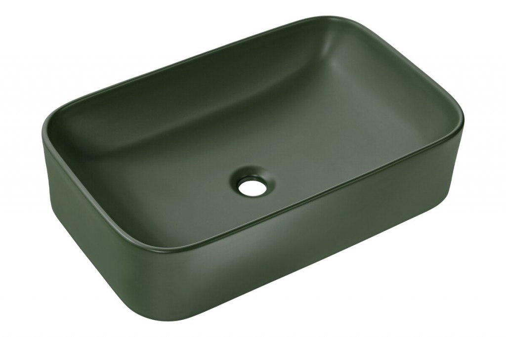 COMAD Umyvadlo na desku KAMA 60, zelená mat 5907611655269