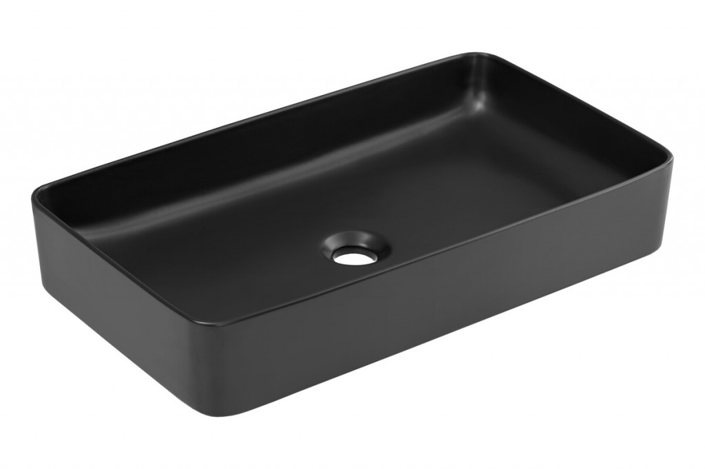 COMAD Umyvadlo na desku SLIM 60 BLACK 5907441298667