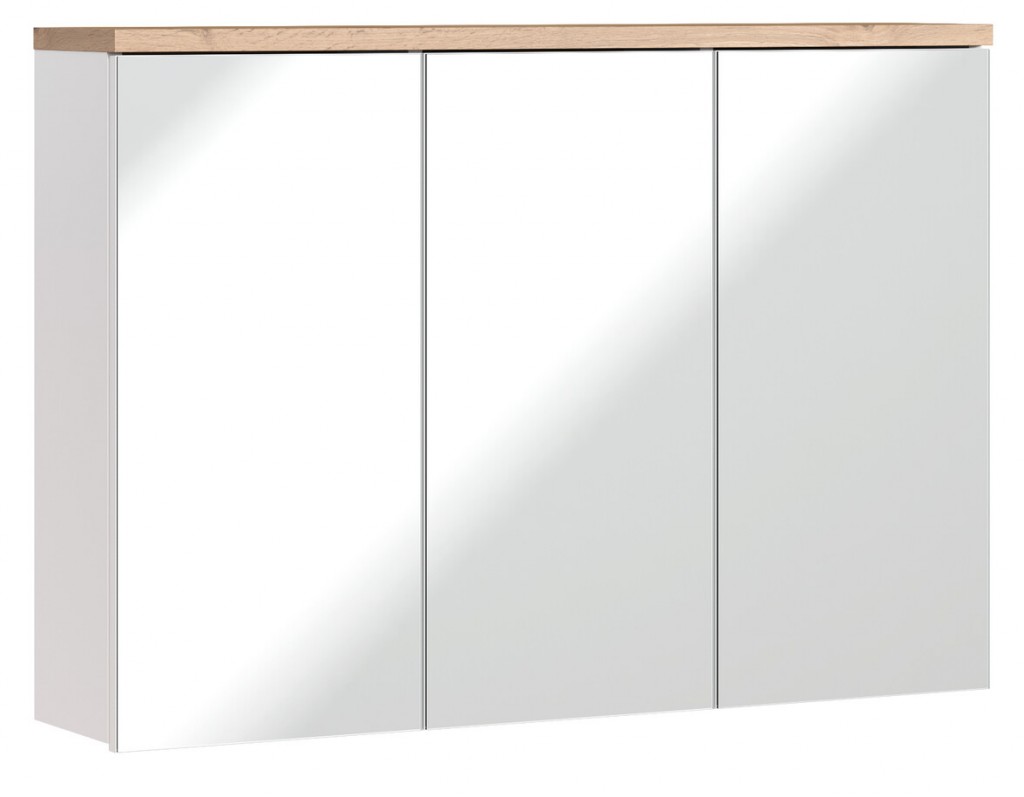 COMAD Zrcadlová skříňka 100cm 3 dvířka BALI bílá 5907611647547