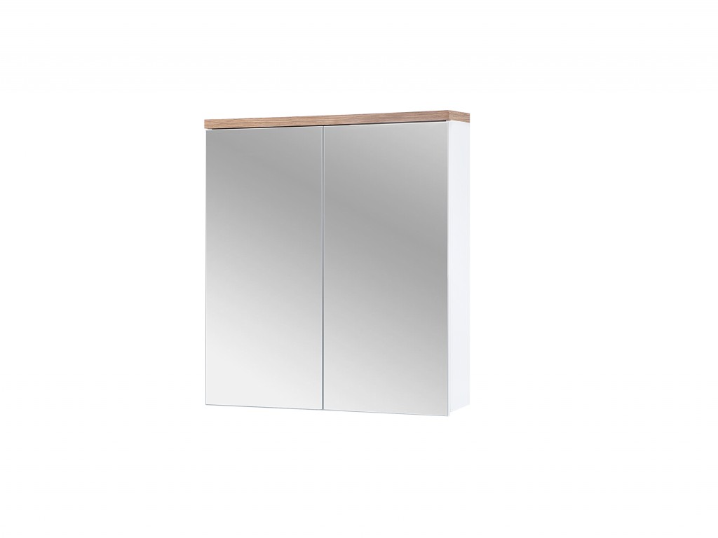 COMAD Zrcadlová skříňka 60cm 2 dvířka BALI bílá 5907611647523