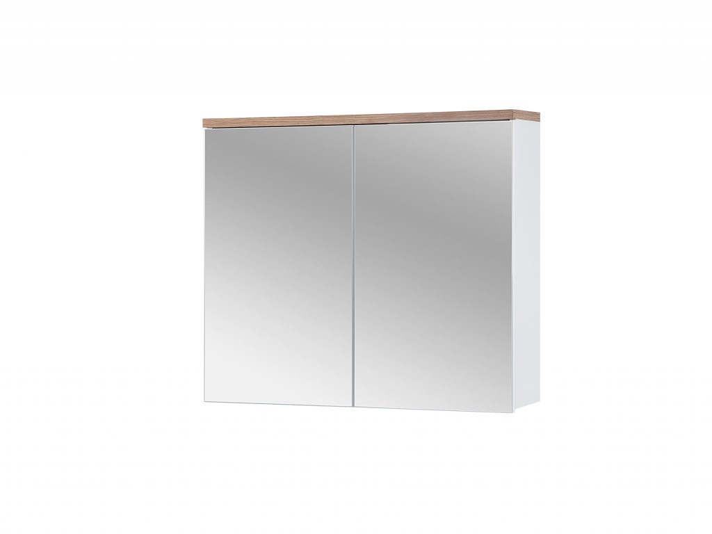 COMAD Zrcadlová skříňka 80cm 2 dvířka BALI bílá 5907611647530