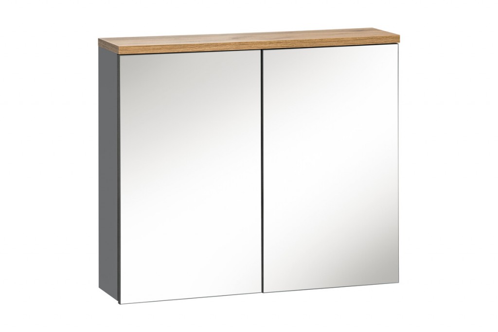 COMAD Zrcadlová skříňka 80cm 2 dvířka BALI GRAPHITE 5907611647622