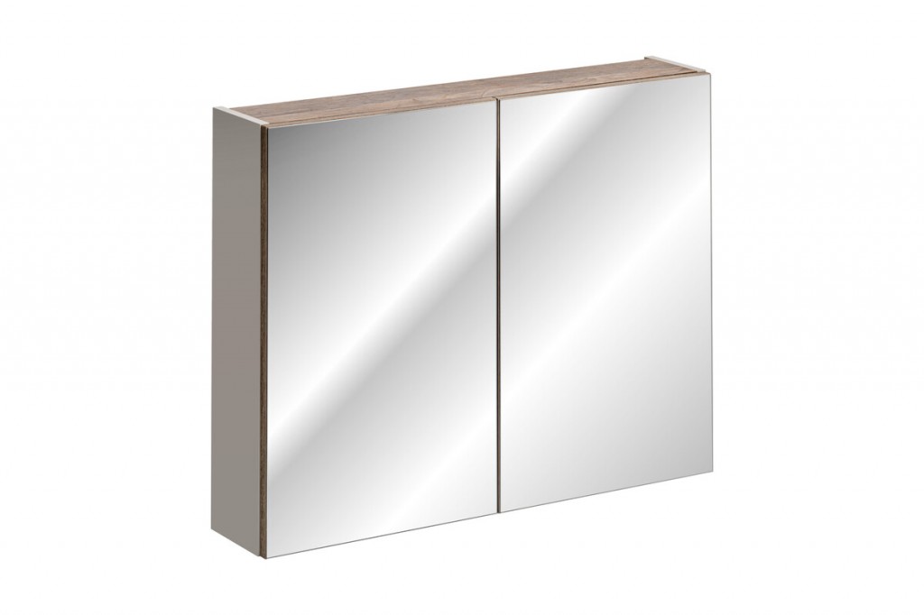 COMAD Zrcadlová skříňka 80cm 2 dvířka SANTA FE TAUPE 5907611652572