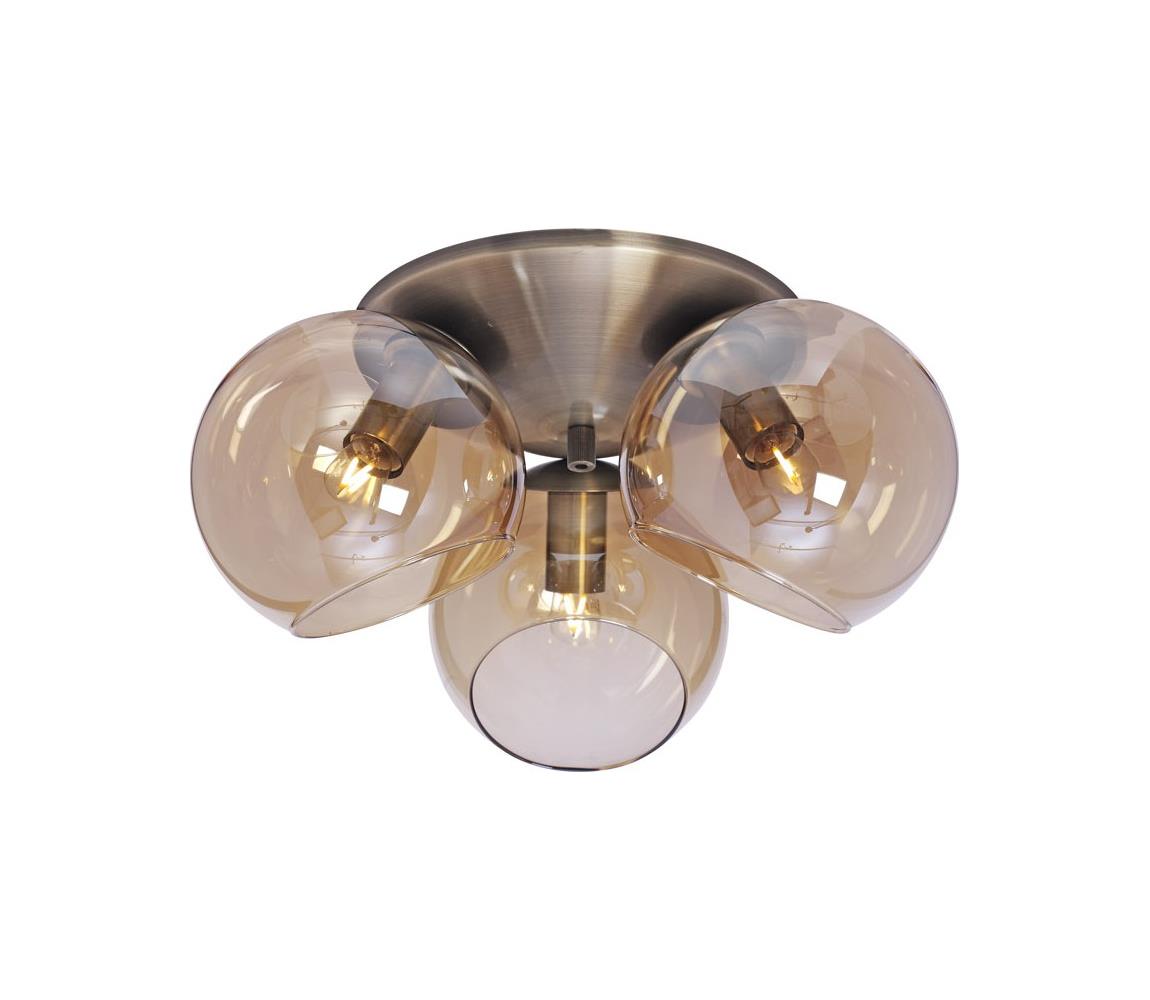Cottex P2423AA - Stropní svítidlo CAPELLA 3xE14/40W/230V pr. 37 cm kouřová/hnědá P2423AA
