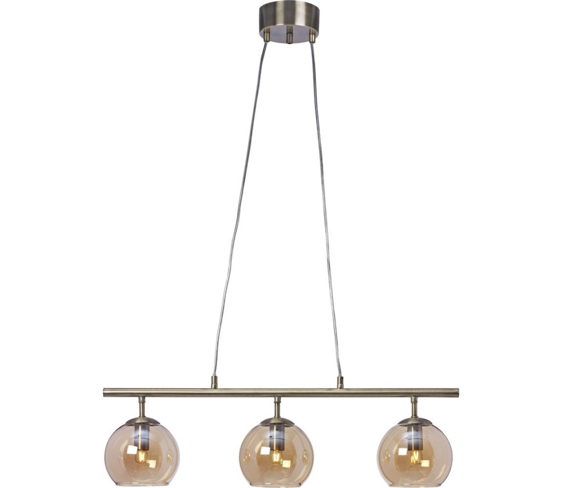 Cottex T2493AA - Lustr na lanku CAPELLA 3xE14/40W/230V kouřová/hnědá T2493AA