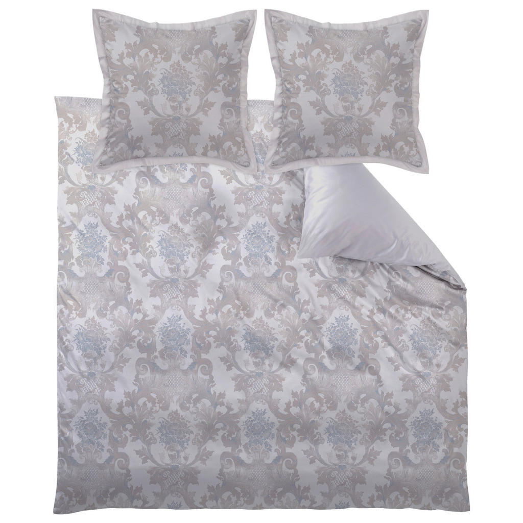 Curt Bauer POVLEČENÍ, damašek, barvy stříbra, 200/200 cm